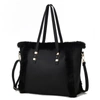 Mkf Collection By Mia K Liza Vegan Leather With Faux Fur Women's Tote Bag In Black