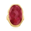 Ross-simons Ruby Ring In 18kt Gold Over Sterling In Red