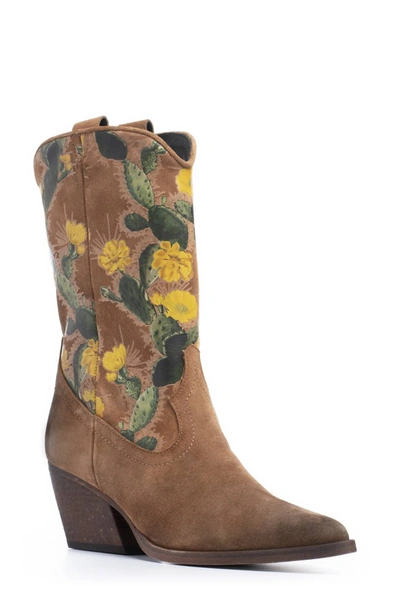 Golo Cactus Ankle Boots In Dromedary Suede In Multi