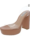 Steve Madden Lessa Womens Open Toe Heel Sandals In Beige