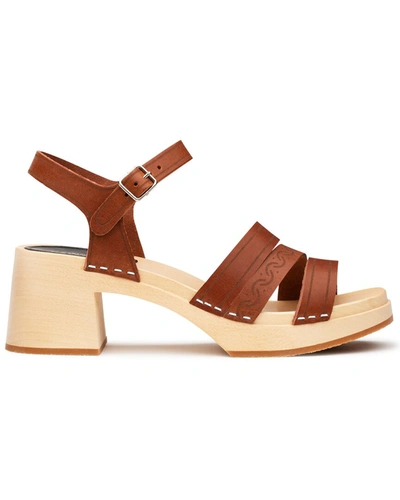 Swedish Hasbeens Jesus Leather Sandal In Brown