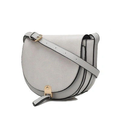 Mkf Collection By Mia K Adalyn Snake Embossed Vegan Leather Women's Shoulder Handbag In Grey