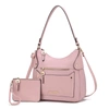 Mkf Collection By Mia K Maeve Vegan Leather Women's Shoulder Bag With Wristlet Pouch- 2 Pieces In Purple