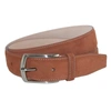 Crookhorndavis Monza Suede Belt With Contrast Stitch In Brown