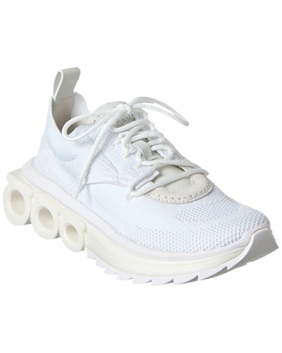 Ferragamo Nima Knit Sneaker In White