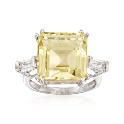 Ross-simons Lemon And White Topaz Ring In Sterling Silver In Yellow