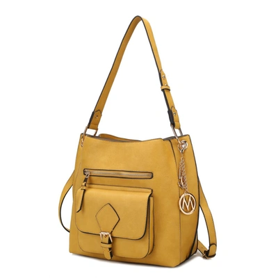 Mkf Collection By Mia K Yves Vegan Leather Women's Hobo Bag In Yellow