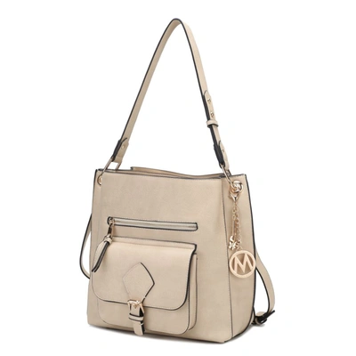 Mkf Collection By Mia K Yves Vegan Leather Women's Hobo Bag In Beige