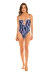 JMP THE LABEL VEGAS STRAPPY CUT OUT ONE PIECE SWIMSUIT - TWILIGHT PRINT
