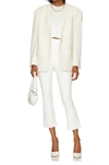 Commando Faux Leather Crop Flare Leggings In White