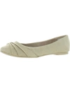 Rocket Dog Myrna Womens Silk Knot Front Ballet Flats In Silver
