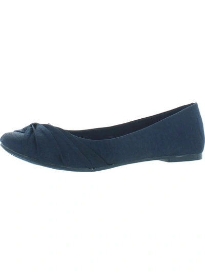 Rocket Dog Myrna Womens Silk Knot Front Ballet Flats In Blue