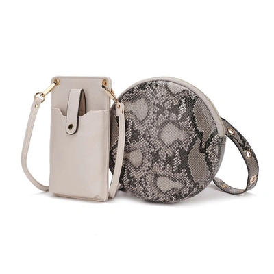 Mkf Collection By Mia K Hailey Smartphone Convertible Crossbody Bag - 2 Pcs Set In White