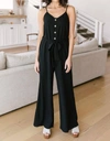 ANDREE BY UNIT DRESSED FOR THE NIGHT JUMPSUIT IN BLACK
