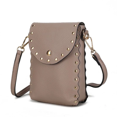 Mkf Collection By Mia K Filomena Vegan Leather Women's Crossbody In Beige