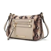 Mkf Collection By Mia K Essie Snake Embossed Vegan Leather Crossbody In Beige