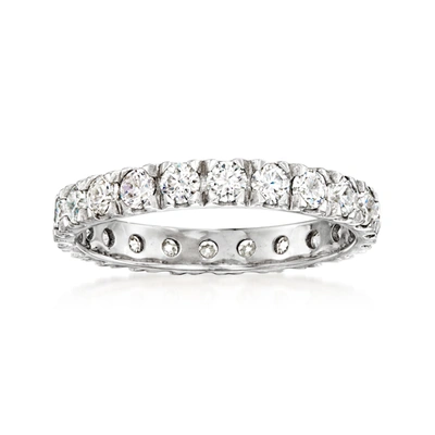 Ross-simons Moissanite Eternity Band In Sterling Silver In White