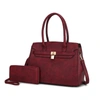 Mkf Collection By Mia K Bruna Satchel Bag With A Matching Wallet -2 Pieces Set In Red
