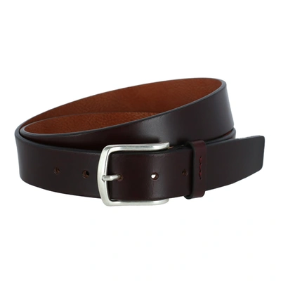 Trafalgar Lucas 35mm Brindle Leather Belt In Brown