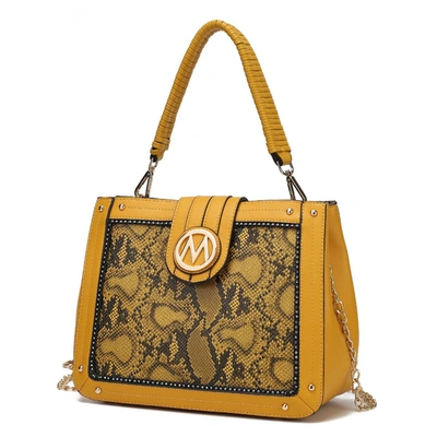 Mkf Collection By Mia K Kamala Shoulder Vegan Leather Women's Handbag In Yellow
