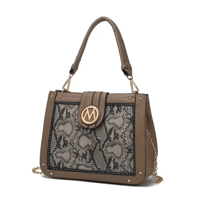Mkf Collection By Mia K Kamala Shoulder Vegan Leather Women's Handbag In Beige