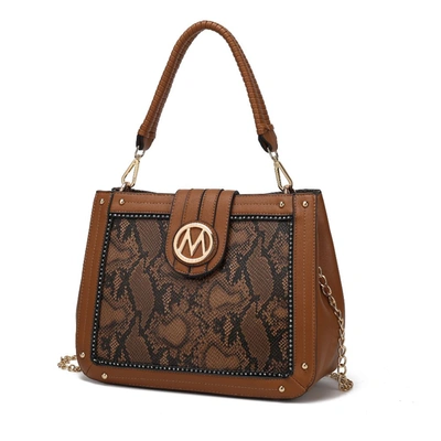 Mkf Collection By Mia K Kamala Shoulder Vegan Leather Women's Handbag In Brown