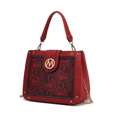 Mkf Collection By Mia K Kamala Shoulder Vegan Leather Women's Handbag In Red
