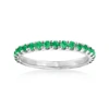 Ross-simons Emerald Ring In Sterling Silver In Silver