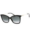Jimmy Choo Women's Maci/s 55mm Sunglasses In Black