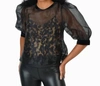Emily Mccarthy Bella Top In Tortoise Shell In Black