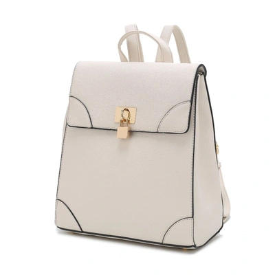 Mkf Collection By Mia K Sansa Vegan Leather Women's Backpack In White