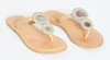 SKEMO RAYAS SHELL BEADED SANDALS IN CAMEL