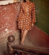 De Loreta Leonor Dress In Multi In Orange