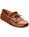 Tod's Leather Loafer In Brown