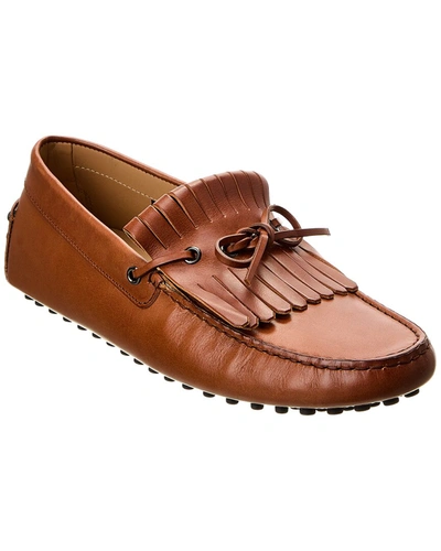 Tod's Leather Loafer In Brown