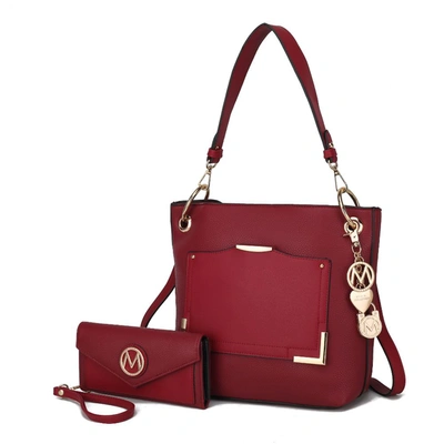Mkf Collection By Mia K Grace Vegan Leather Shoulder Handbag In Red