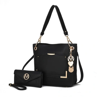 Mkf Collection By Mia K Grace Vegan Leather Shoulder Handbag In Black