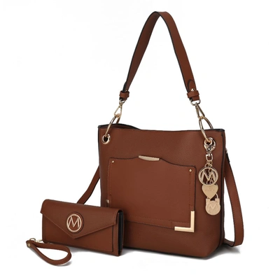 Mkf Collection By Mia K Grace Vegan Leather Shoulder Handbag In Green
