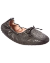 Tod's Leather Ballerina Flat In Grey