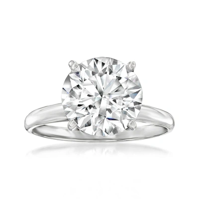 Ross-simons Lab-grown Diamond Solitaire Ring In 14kt White Gold In Silver