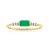 Rs Pure By Ross-simons Emerald Ring With Diamond Accents In 14kt Yellow Gold In Green