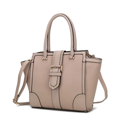 Mkf Collection By Mia K Ilana Satchel Vegan Leather Women's Handbag In Beige