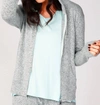 French Kyss Melange Zip Hoodie In Mist In Blue