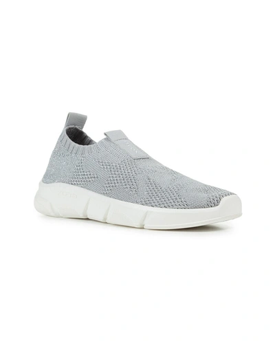 Geox Kids' Aril Woven Slip-on Sneaker In Grey