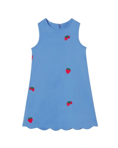 Classic Prep Kids' Little Girl's & Girl's Piper Scalloped Strawberry Dress In Multi