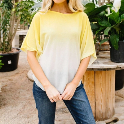 Ces Femme Middle Ground Ombre Top In Yellow/grey Ombre