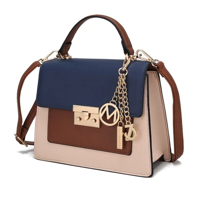 Mkf Collection By Mia K Quinzel Color-block Shoulder Handbag In Blue