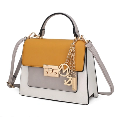 Mkf Collection By Mia K Quinzel Color-block Shoulder Handbag In White