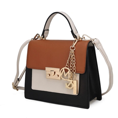 Mkf Collection By Mia K Quinzel Color-block Shoulder Handbag In Black