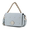 Mkf Collection By Mia K Arabella Vegan Leather Women's Shoulder Handbag In Blue